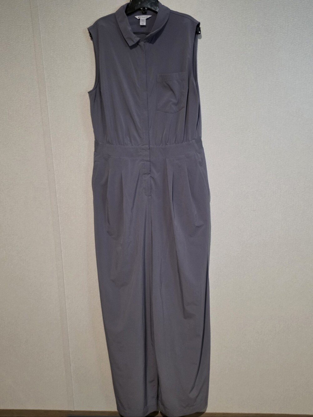 Athleta Brooklyn Heights Wide Leg Jumpsuit Gray Size 16T